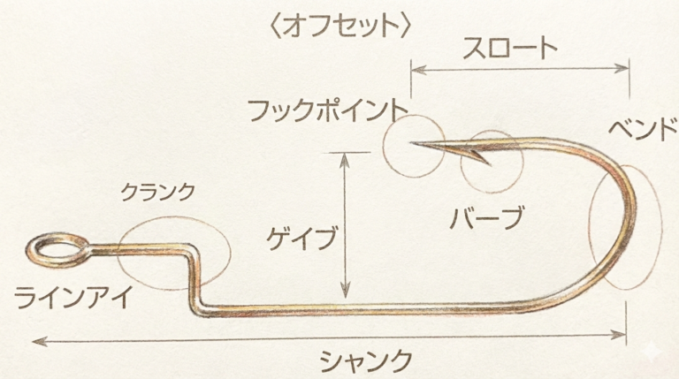 10分で学べるオフセットフックについての基礎知識! | 釣りたいバス釣り日記 NEO Bass fishing diary you want ...